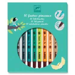 Djeco 10 Feutres Pinceaux, Couleurs Tertiaires