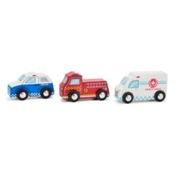 3 Véhicules D'intervention En Bois -Magasin De Jouets 3 vehicules d intervention en bois 2