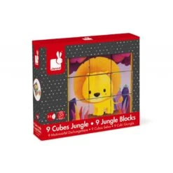 Janod 9 Cubes Animaux De La Jungle - Kubkid -Magasin De Jouets 9 cubes animaux de la jungle kubkid 2