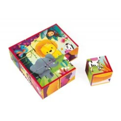 Janod 9 Cubes Animaux De La Jungle - Kubkid -Magasin De Jouets 9 cubes animaux de la jungle kubkid 5