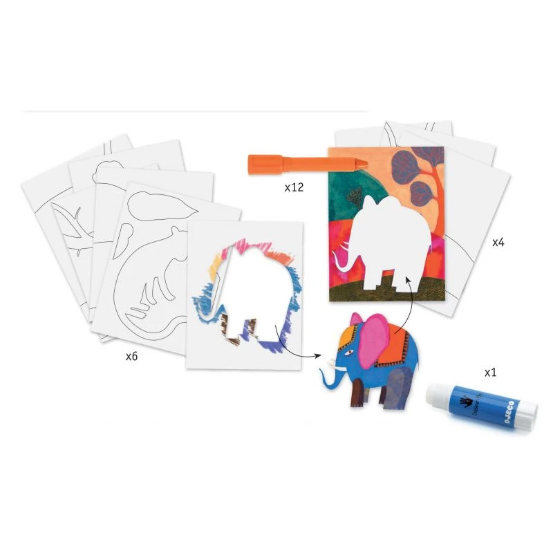 Atelier Pastel Gras "Farouches" Djeco 4 Atelier Pastel Gras "Farouches" Djeco – Image 2