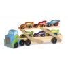 Camion Porte Voitures Avec 6 Voitures De Courses -Magasin De Jouets camion porte voitures avec 6 voitures de courses