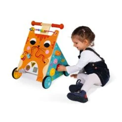 Chariot De Marche Multi Activités Avec Frein Chat - Janod 17 Chariot De Marche Multi Activités Avec Frein Chat - Janod -Magasin De Jouets chariot multi activites chat 2
