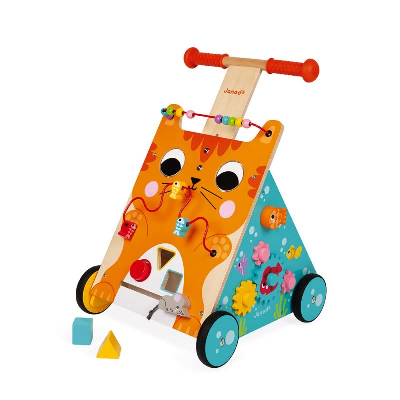 Chariot De Marche Multi Activités Avec Frein Chat - Janod 3 Chariot De Marche Multi Activités Avec Frein Chat - Janod