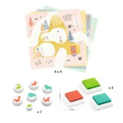 Djeco Coffret De Tampons - En Visite 7 Djeco Coffret De Tampons - En Visite -Magasin De Jouets coffret de tampons en visite 2