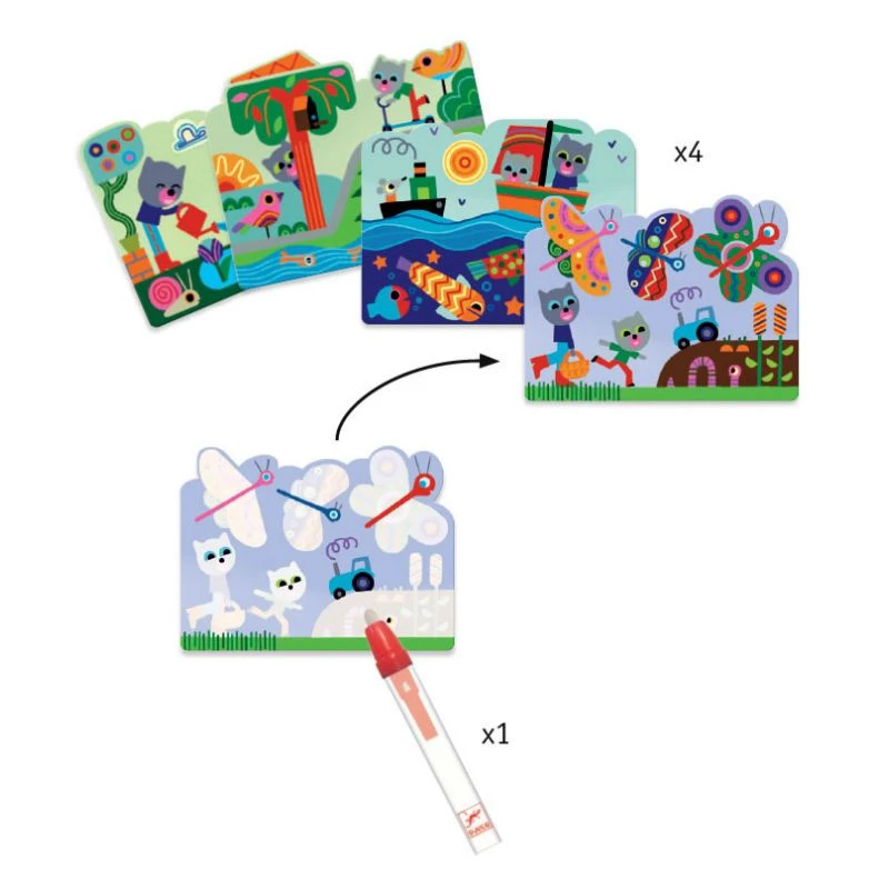 Djeco Coloriage à L'eau - Caché Dans Le Jardin 5 Djeco Coloriage à L'eau - Caché Dans Le Jardin – Image 3