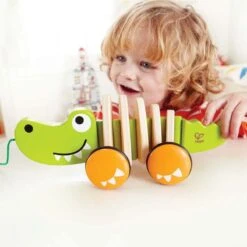 Hape Crocodile à Tirer -Magasin De Jouets crocodile a tirer 2