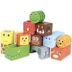 Vilac Cubes Sonores En Bois Animaux De La Savane -Magasin De Jouets cubes sonores en bois animaux de la savane 2