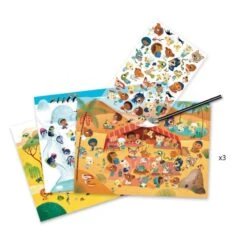 Décalcomanie Djeco Savane, Désert Et Pôle Nord 5 Décalcomanie Djeco Savane, Désert Et Pôle Nord -Magasin De Jouets decalcomanie djeco savane 1