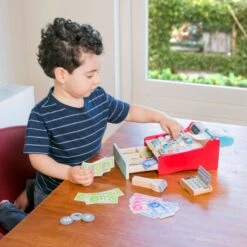 Caisse Enregistreuse Jouet En Bois -Magasin De Jouets dinette caisse enregistreuse en bois 3