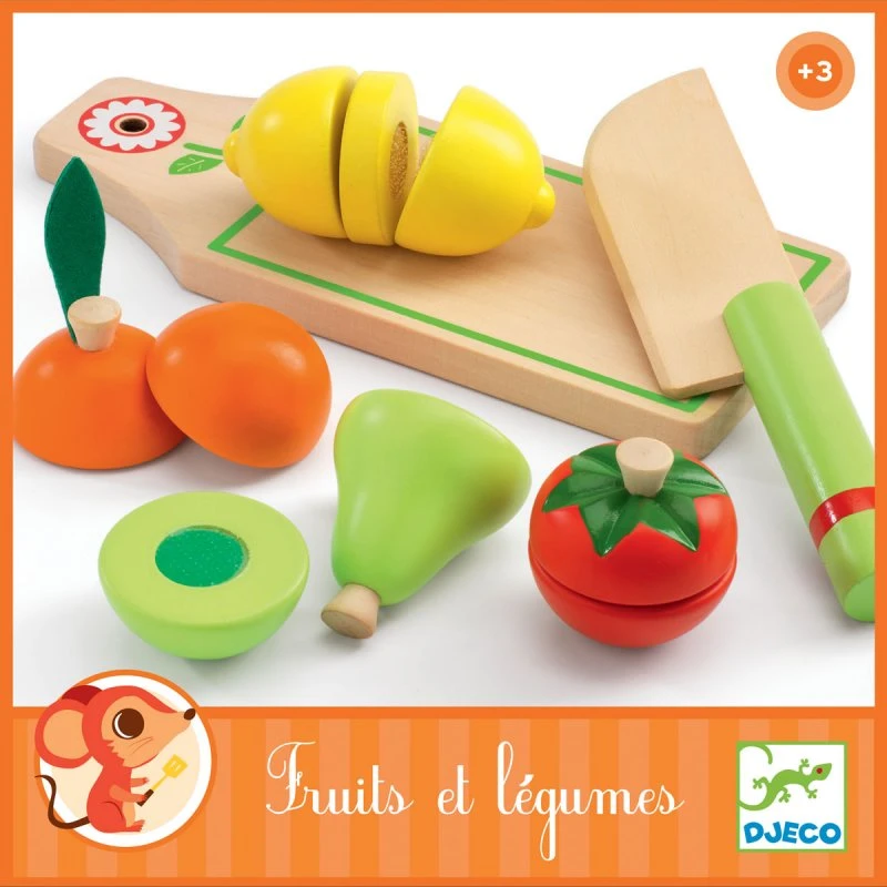 Fruits Et Légumes à Couper - Dinette En Bois Djeco 4 Fruits Et Légumes à Couper - Dinette En Bois Djeco – Image 2