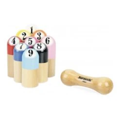 Vilac Jurassik' Jeu De 9 Quilles, Mölkky Pour Enfant -Magasin De Jouets jurassik jeu de 9 quilles molkky 1