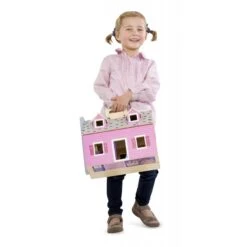 Maison De Poupée Complète Pliable Et Transportable -Magasin De Jouets maison de poupee pliable et transportable 1