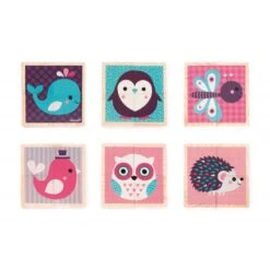 Janod Cubes En Bois Bébés Animaux -Magasin De Jouets mes premiers cubes bebes animaux 1