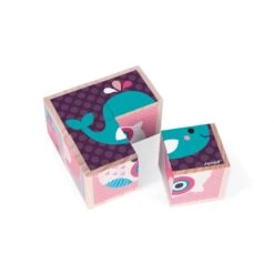 Janod Cubes En Bois Bébés Animaux -Magasin De Jouets mes premiers cubes bebes animaux 2