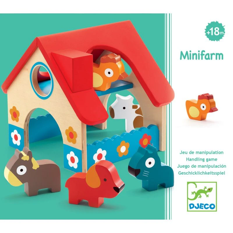 Minifarm Petite Ferme Djeco Avec Animaux Dès 18 Mois 3 Minifarm Petite Ferme Djeco Avec Animaux Dès 18 Mois