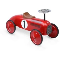 Porteur Voiture Rouge Métal Vintage Vilac -Magasin De Jouets porteur voiture rouge vilac 1