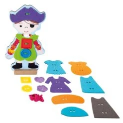 Small Foot Poupée à Habiller Et Enfiler Pirate -Magasin De Jouets poupee a habiller et enfiler pirate 1