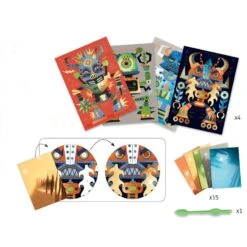 Djeco Robots - Tableau De Métal -Magasin De Jouets robots tableau de metal 2