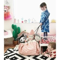 Sac Rangement De Jouets Diamant Rose - Play And Go -Magasin De Jouets sac rangement de jouets diamant rose play and go 6