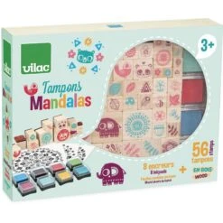 Vilac 56 Tampons Mandalas + 8 Encreurs 8 Vilac 56 Tampons Mandalas + 8 Encreurs -Magasin De Jouets tampons mandalas 2