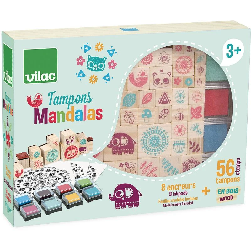Vilac 56 Tampons Mandalas + 8 Encreurs 5 Vilac 56 Tampons Mandalas + 8 Encreurs – Image 3