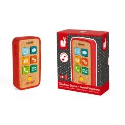 Janod Téléphone Pour Enfant En Bois Avec Sons -Magasin De Jouets telephone pour enfant en bois avec sons 5