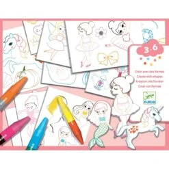 Djeco Un Monde à Créer, Filles - Pochoirs, Coloriages Et Collages 7 Djeco Un Monde à Créer, Filles - Pochoirs, Coloriages Et Collages -Magasin De Jouets un monde a creer filles 2